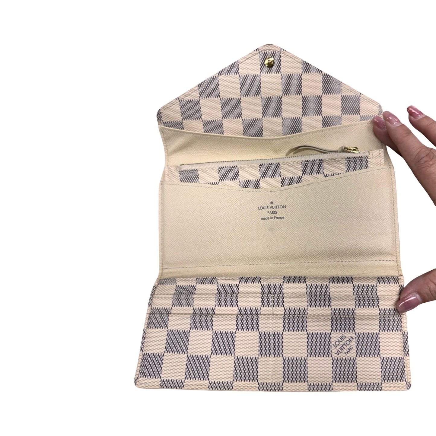 Wallet Luxury Designer By Louis Vuitton In Checkered Pattern, Size:Large