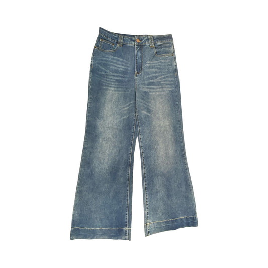 Jeans Wide Leg By Commense In Blue Denim, Size:Xl
