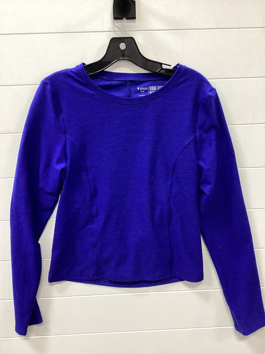Athletic Top Ls Collar By Victorias Secret In Blue, Size:L