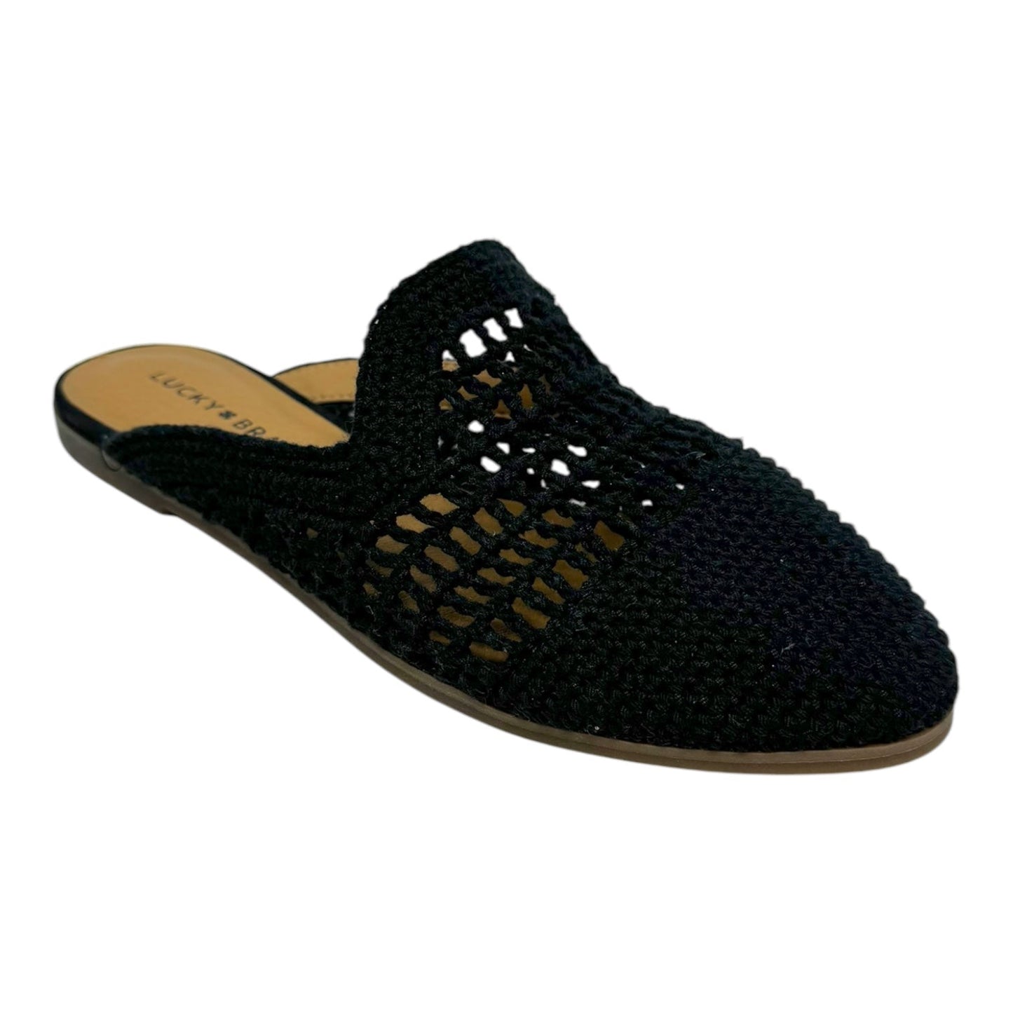 Crochet Mule Shoes Flats By Lucky Brand In Black, Size: 7.5