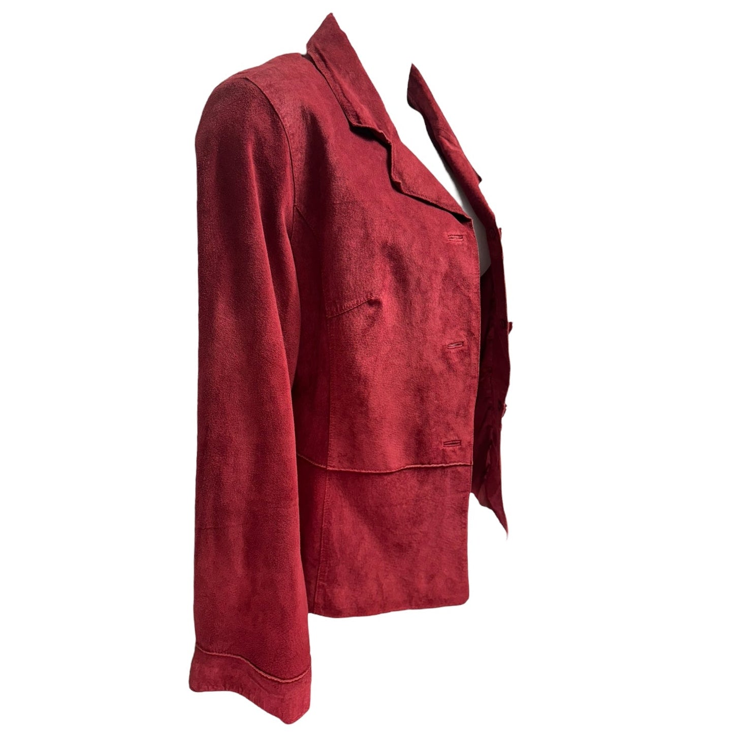 Washable Suede Jacket By Brandon Thomas In Red, Size: XL