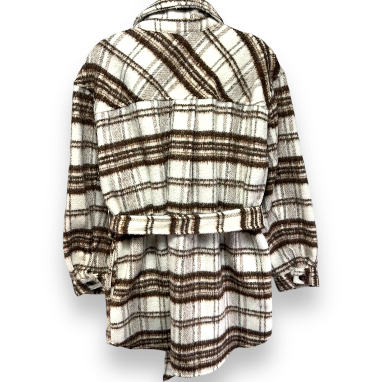 Coat Peacoat By Gibson And Latimer In Plaid Pattern, Size: L