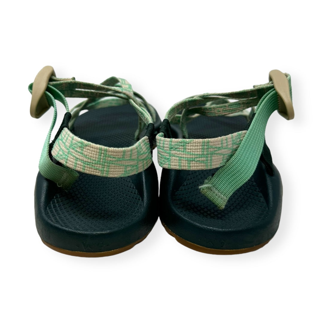 Green Sandals Flats Chacos, Size 6