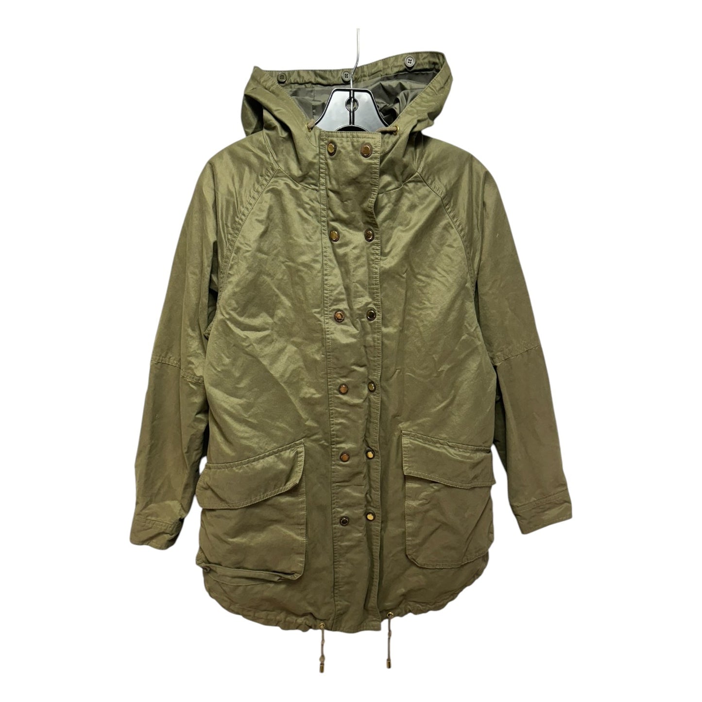 Coat Raincoat By Zara In Green, Size: S