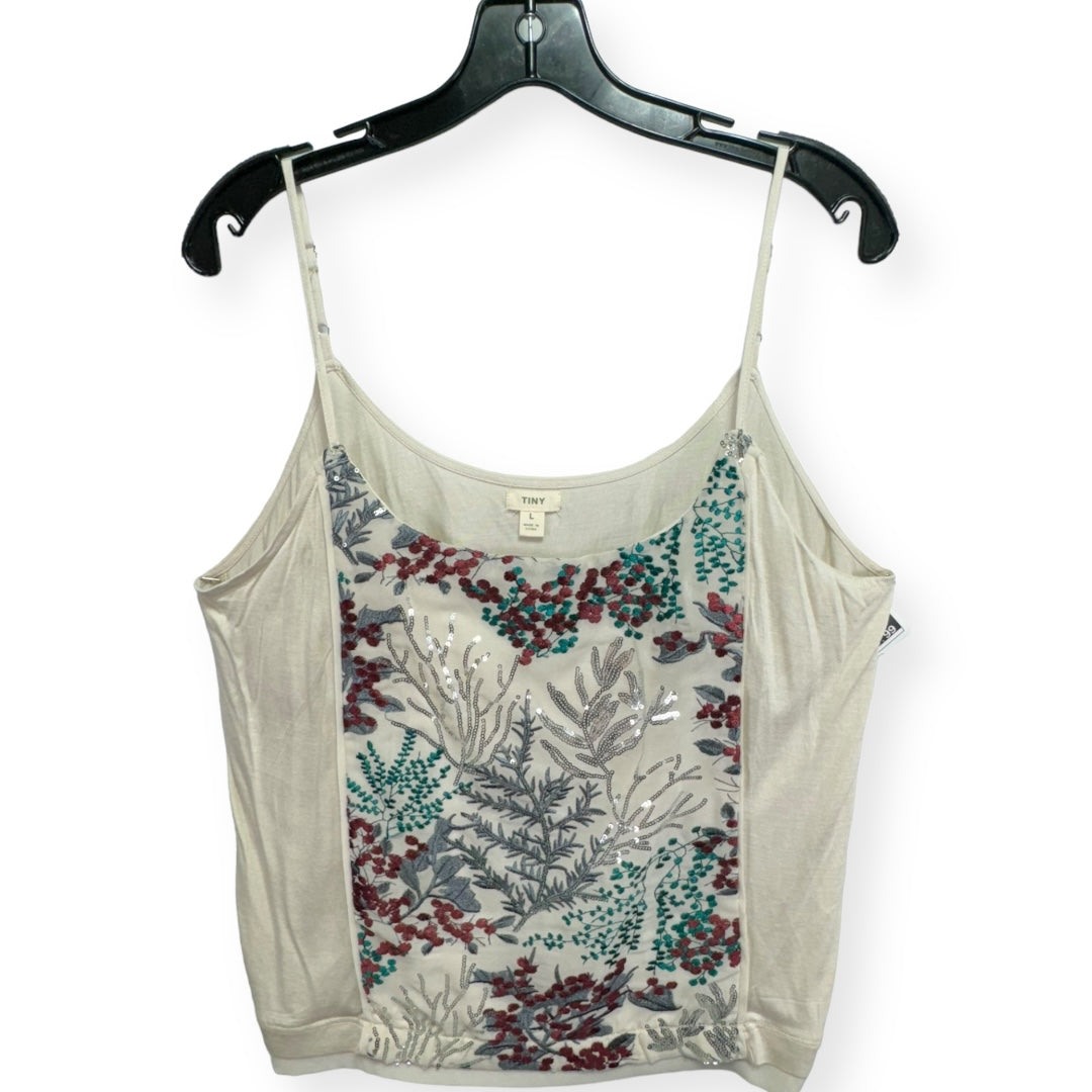 Floral Print Top Sleeveless Tiny, Size L