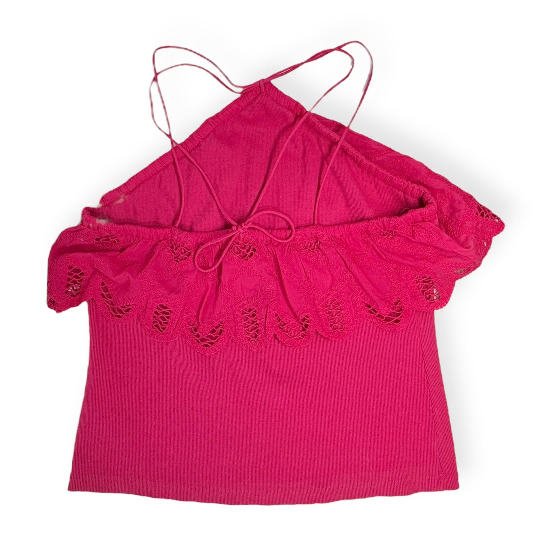 Ruffled Halter Tank Anthropologie, Size Xl