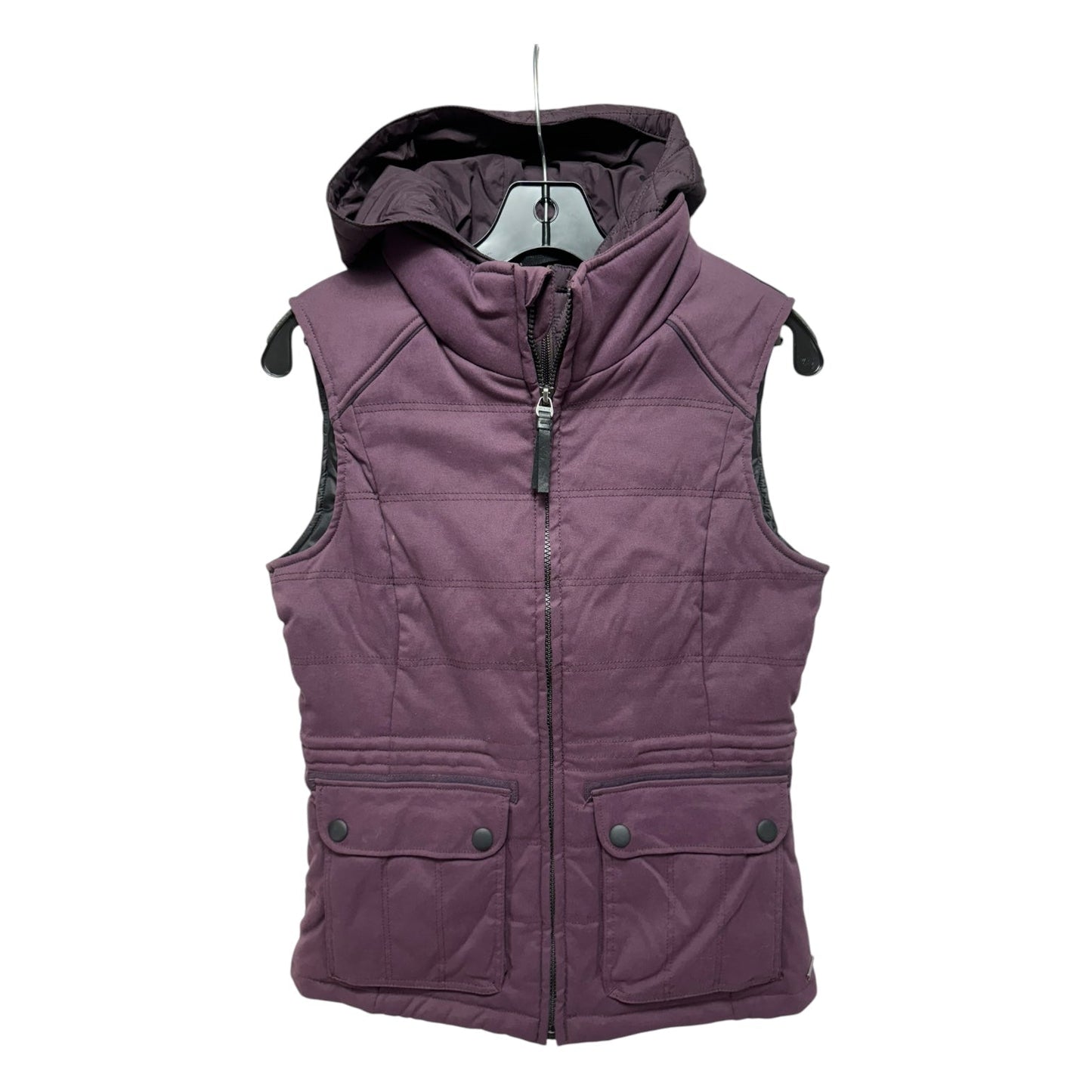 Double Layer Hooded Vest Puffer & Quilted By Prana In Purple, Size: Xs