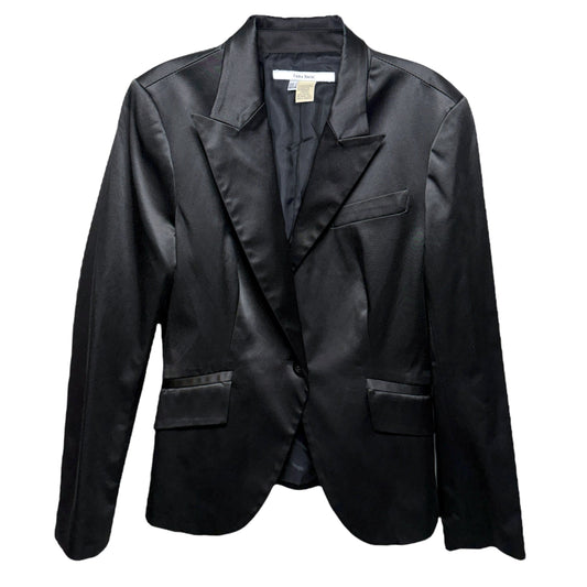 Satin Effect Blazer By Zara In Black, Size: L