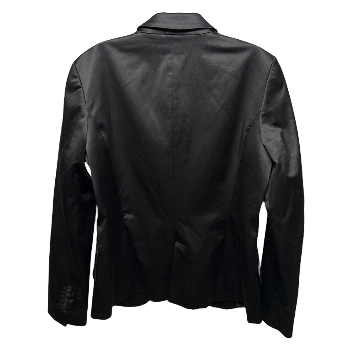 Satin Effect Blazer By Zara In Black, Size: L