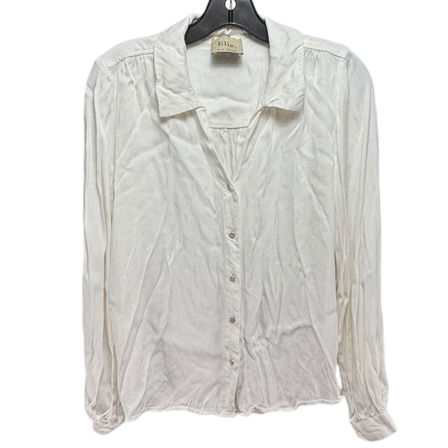 Top Long Sleeve By Elie Tahari In White, Size: M