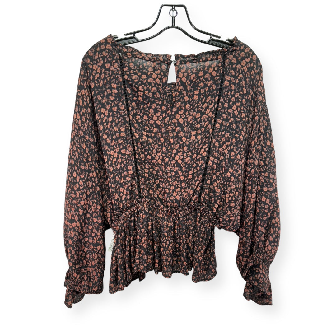 Floral Print Top Long Sleeve Anthropologie, Size S