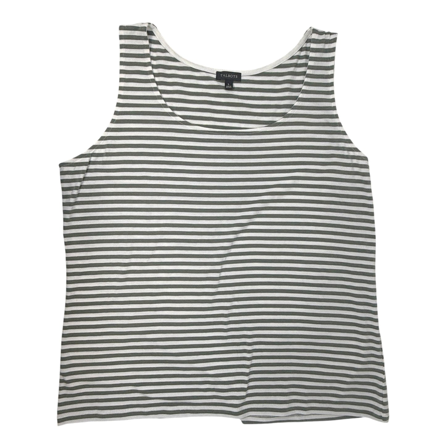 Top Sleeveless By Talbots In Striped Pattern, Size: L