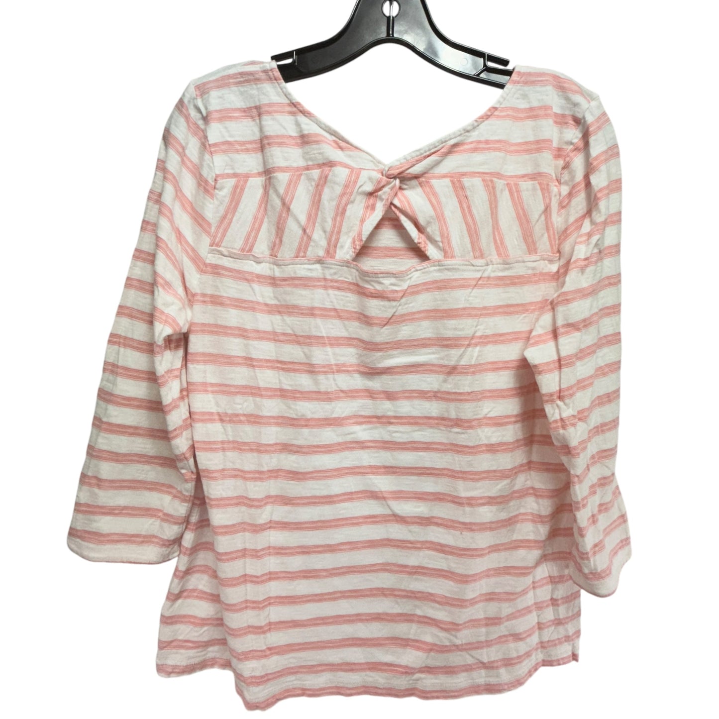 Top Long Sleeve By Talbots In Striped Pattern, Size: L