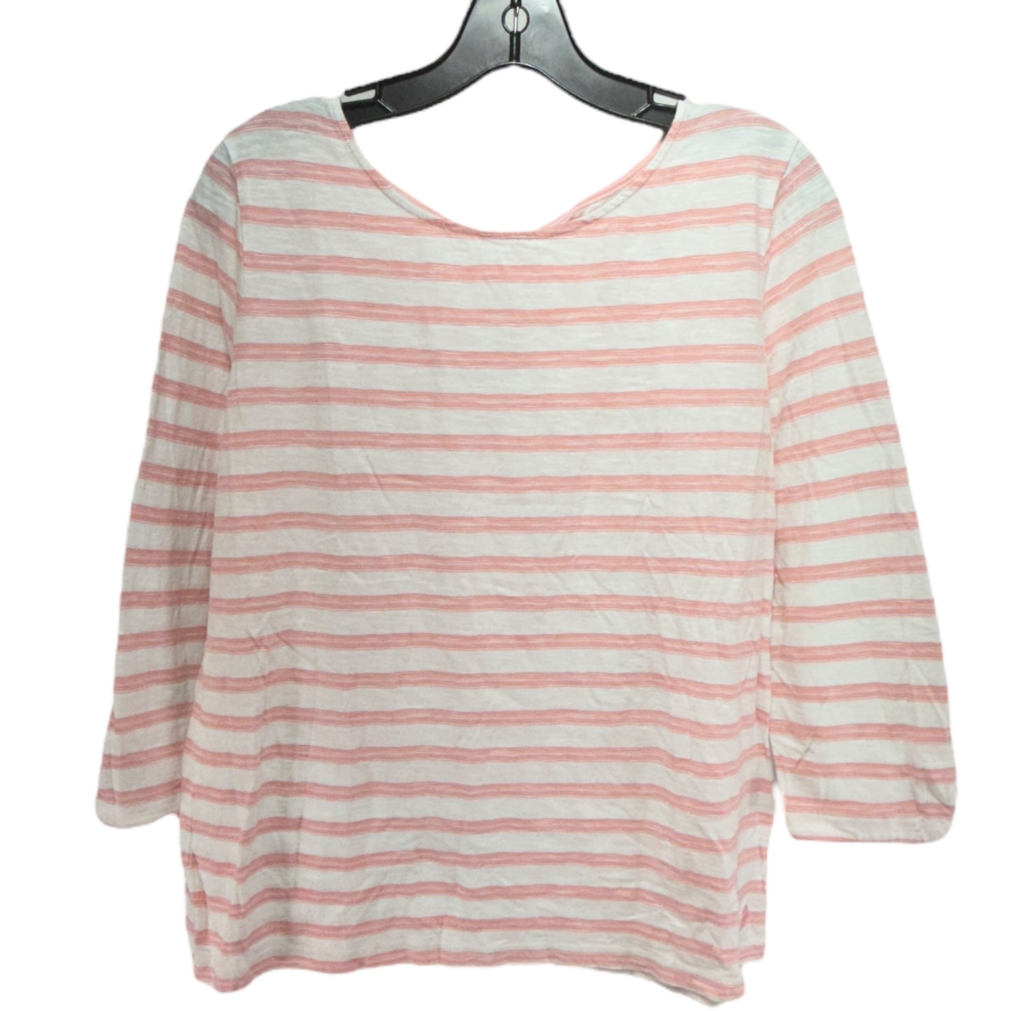 Top Long Sleeve By Talbots In Striped Pattern, Size: L