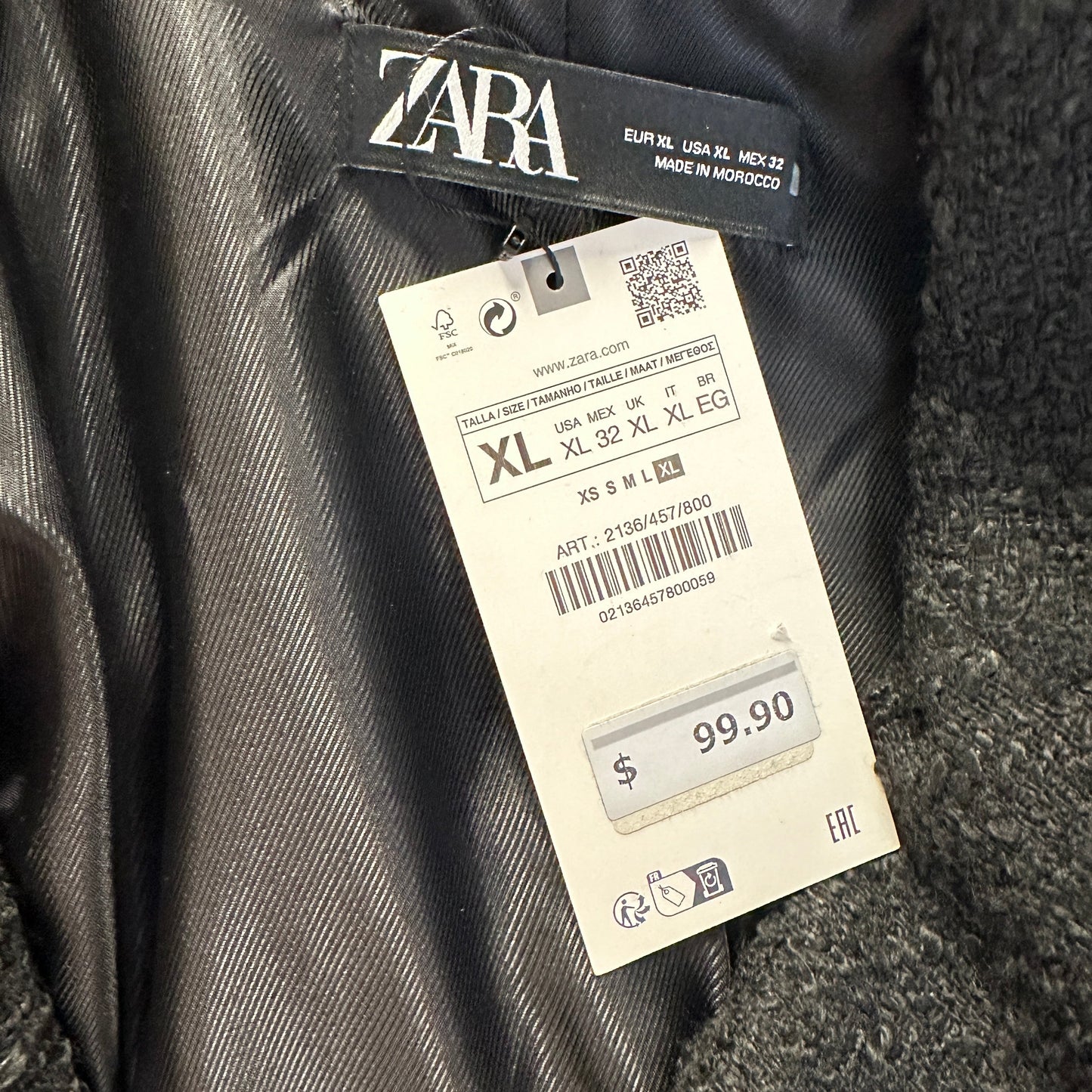 Black Blazer Zara, Size XL