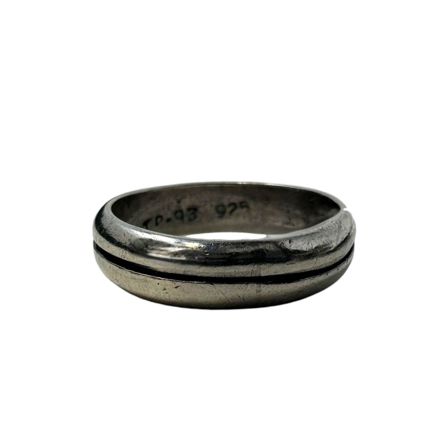 Sterling Silver Groove Band Ring By Unbranded