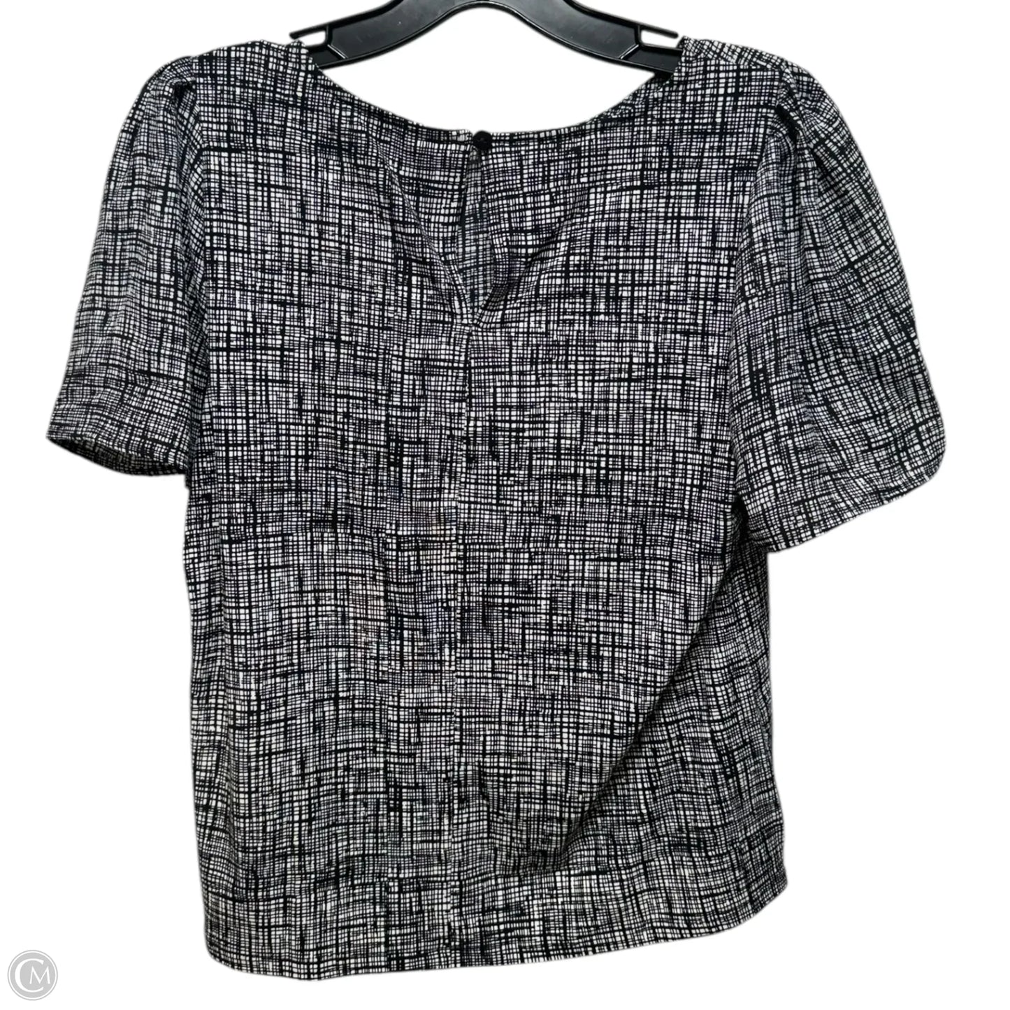 Top Short Sleeve By Ann Taylor In Plaid Pattern, Size: Xs