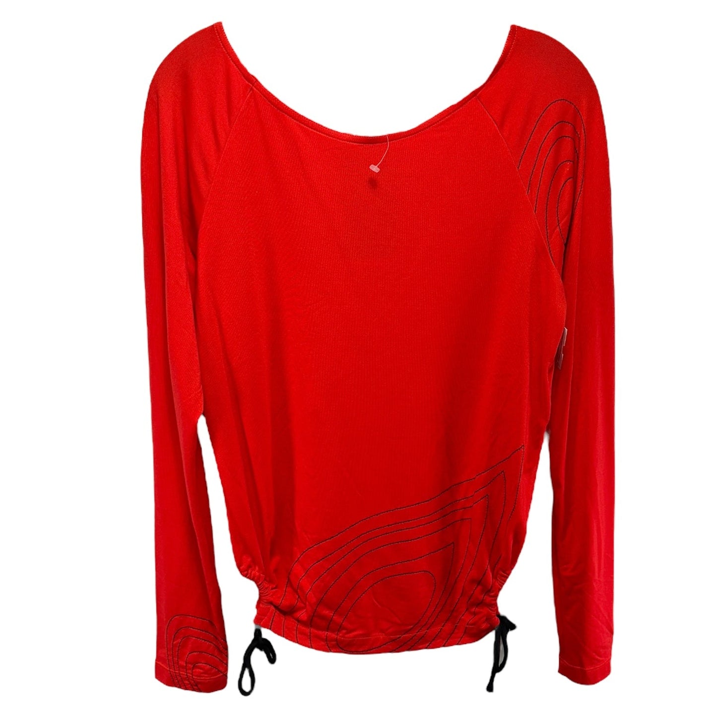 Drifting Athletic Top Long Sleeve Collar By Nike Apparel In Red, Size: L