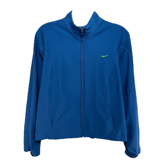 Athletic Jacket By Nike Apparel In Blue, Size: L