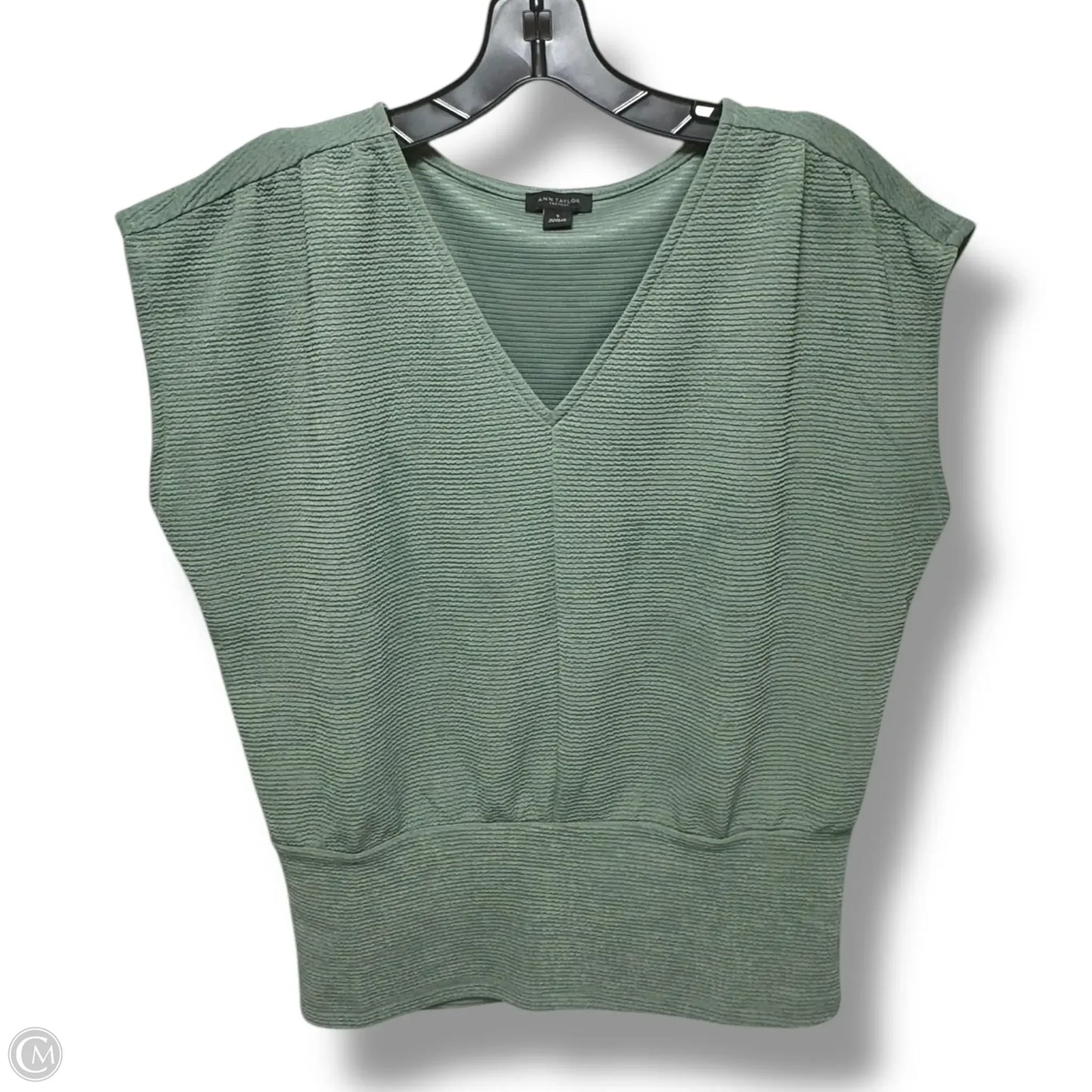 Top Short Sleeve By Ann Taylor In Green, Size: S