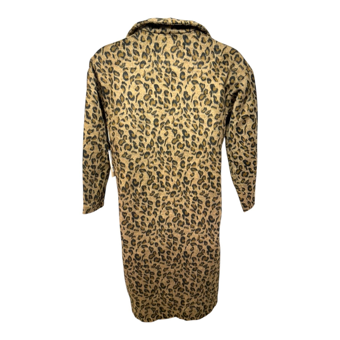 Coat Faux Fur & Sherpa By Just Fab In Leopard Print, Size: L