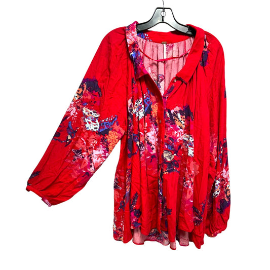 Top Long Sleeve By Free People In Floral Print, Size: S