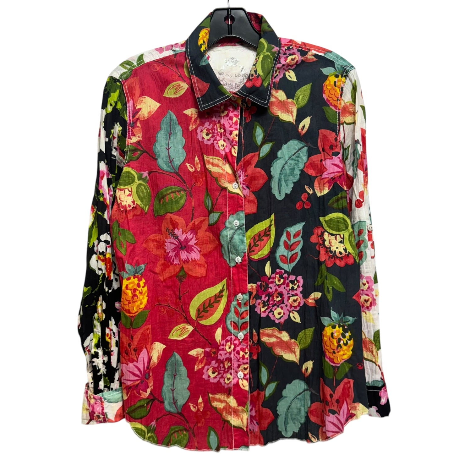 Top Long Sleeve By Cuno In Floral Print, Size: S