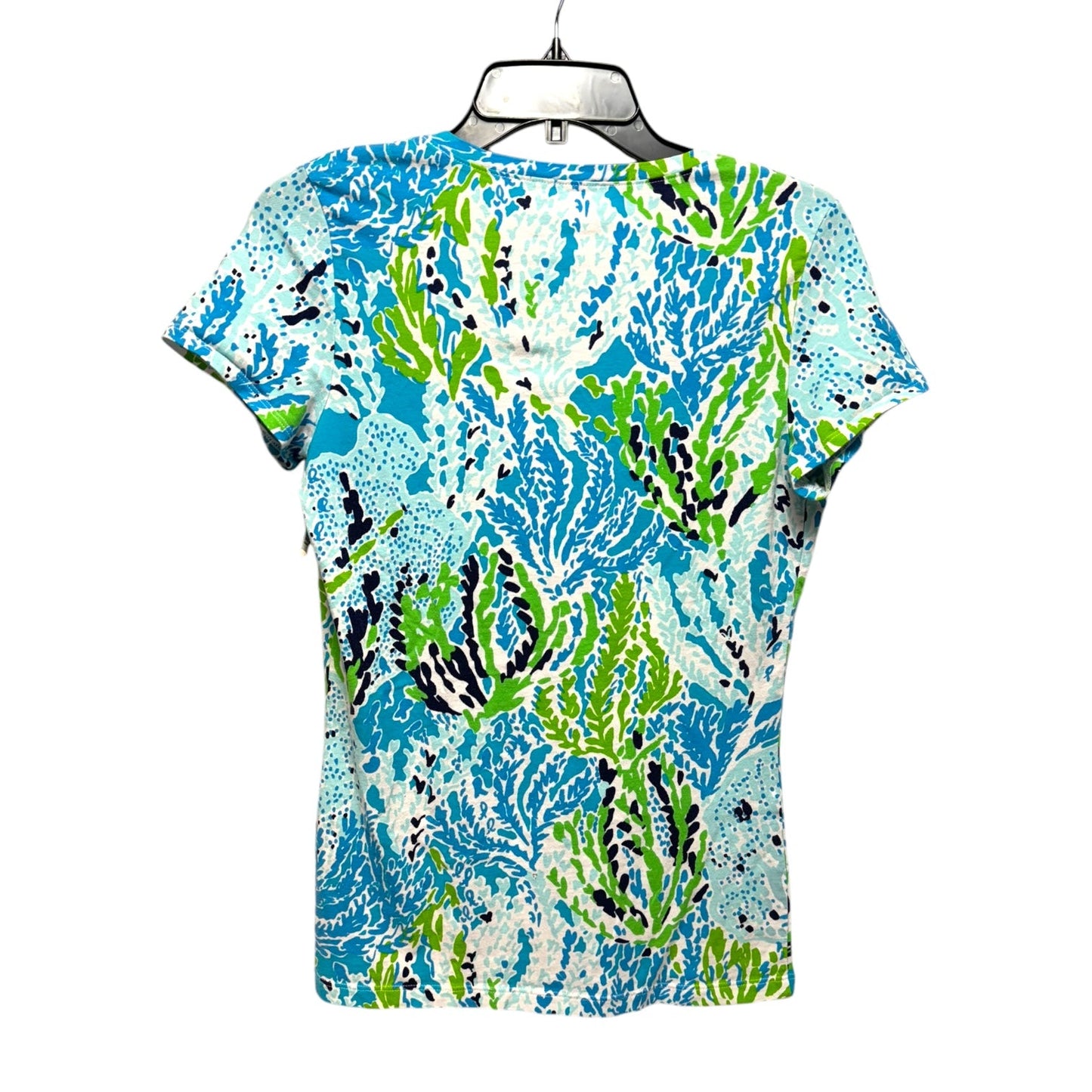 Michele Top Short Sleeve By Lilly Pulitzer In Spa Blue Let’s Cha Cha, Size: M