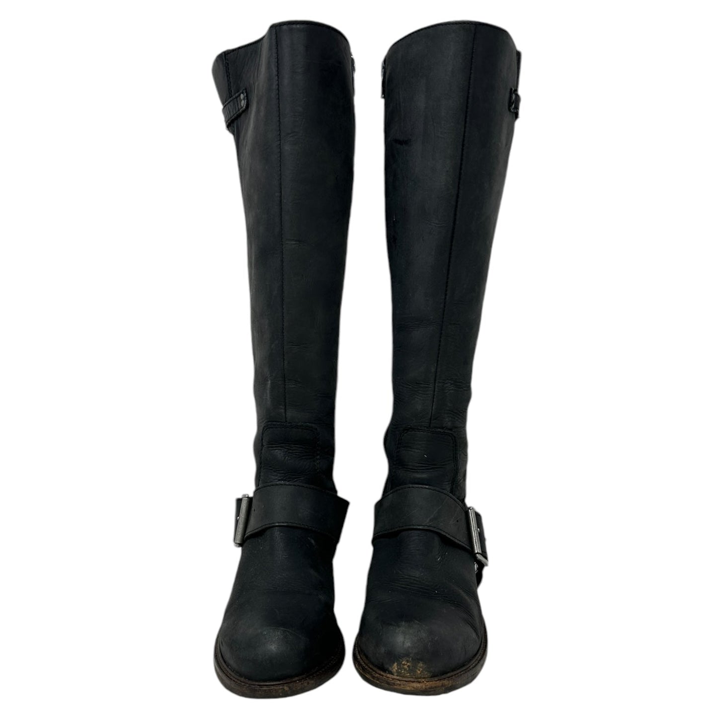 Adriana Luna Tall Buckled Boots By John Fluevog In Black, Size: 9.5