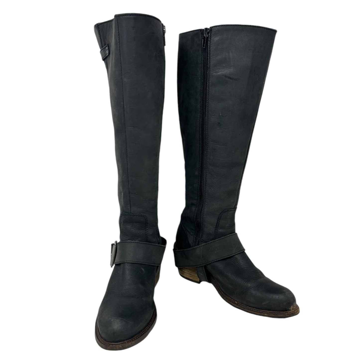 Adriana Luna Tall Buckled Boots By John Fluevog In Black, Size: 9.5