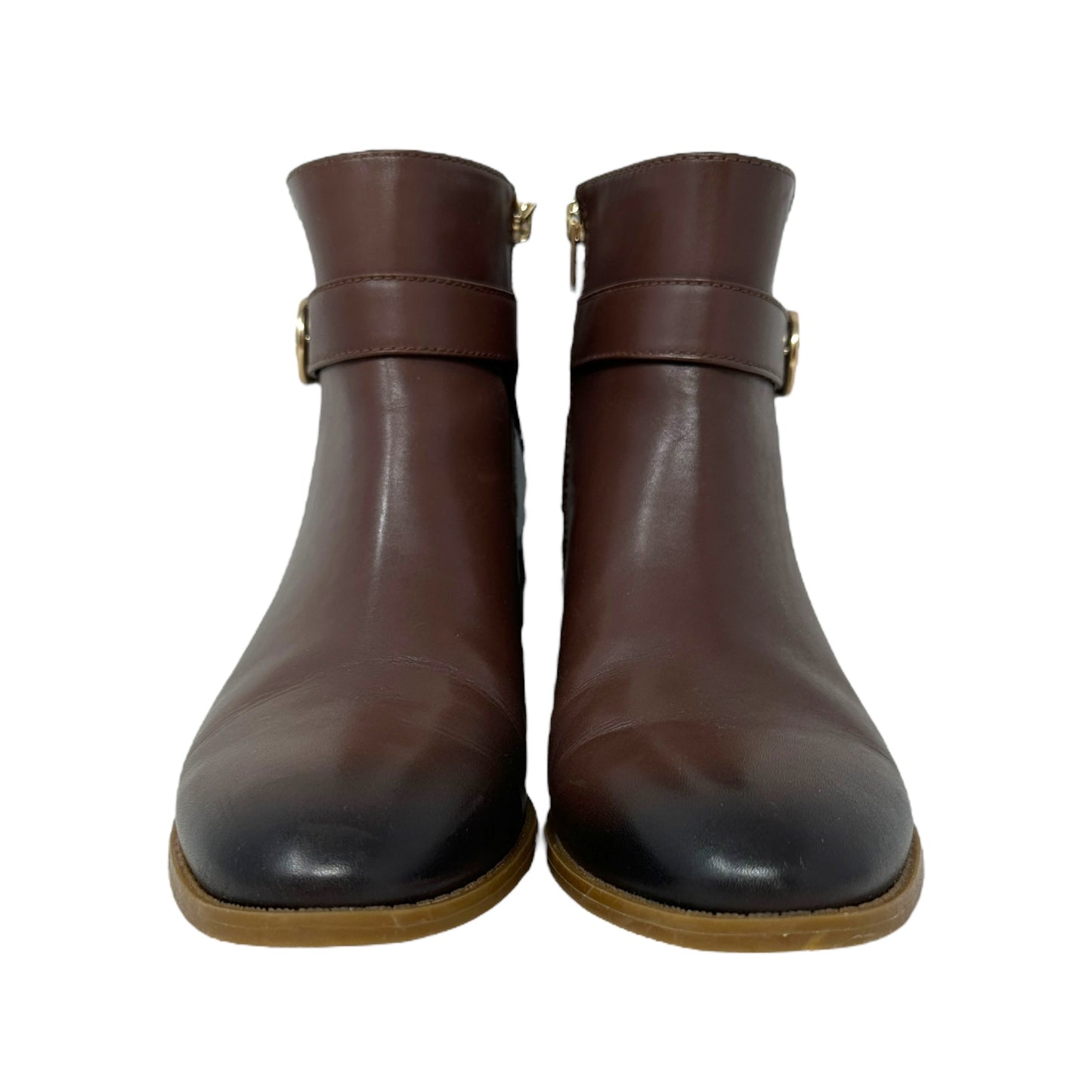 Debi Booties Designer By Coach In Walnut Brown, Size: 8