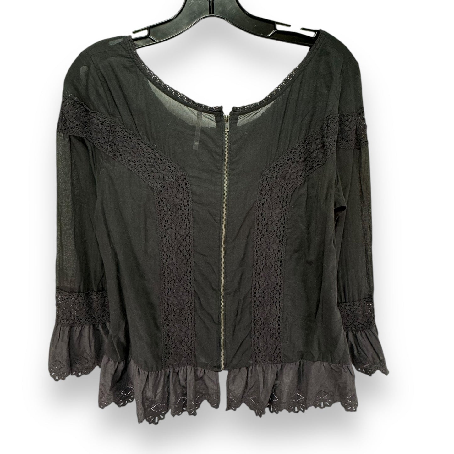 Top Long Sleeve By Free People In Black, Size: M