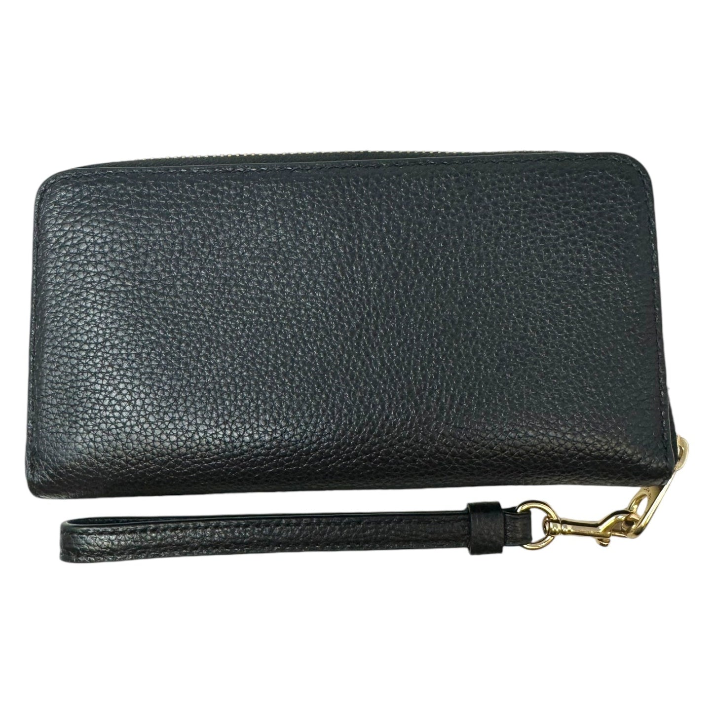 Pebbled Leather Zip Around Wristlet Wallet Designer By Coach, Size: Large