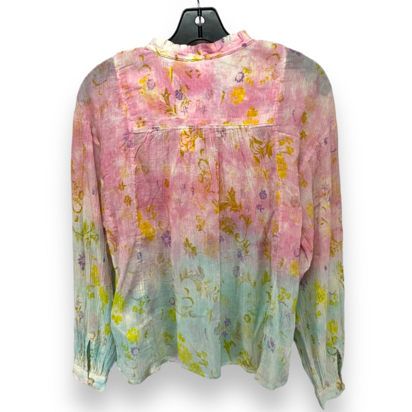 Top Long Sleeve By Anthropologie In Floral Print, Size: Xs