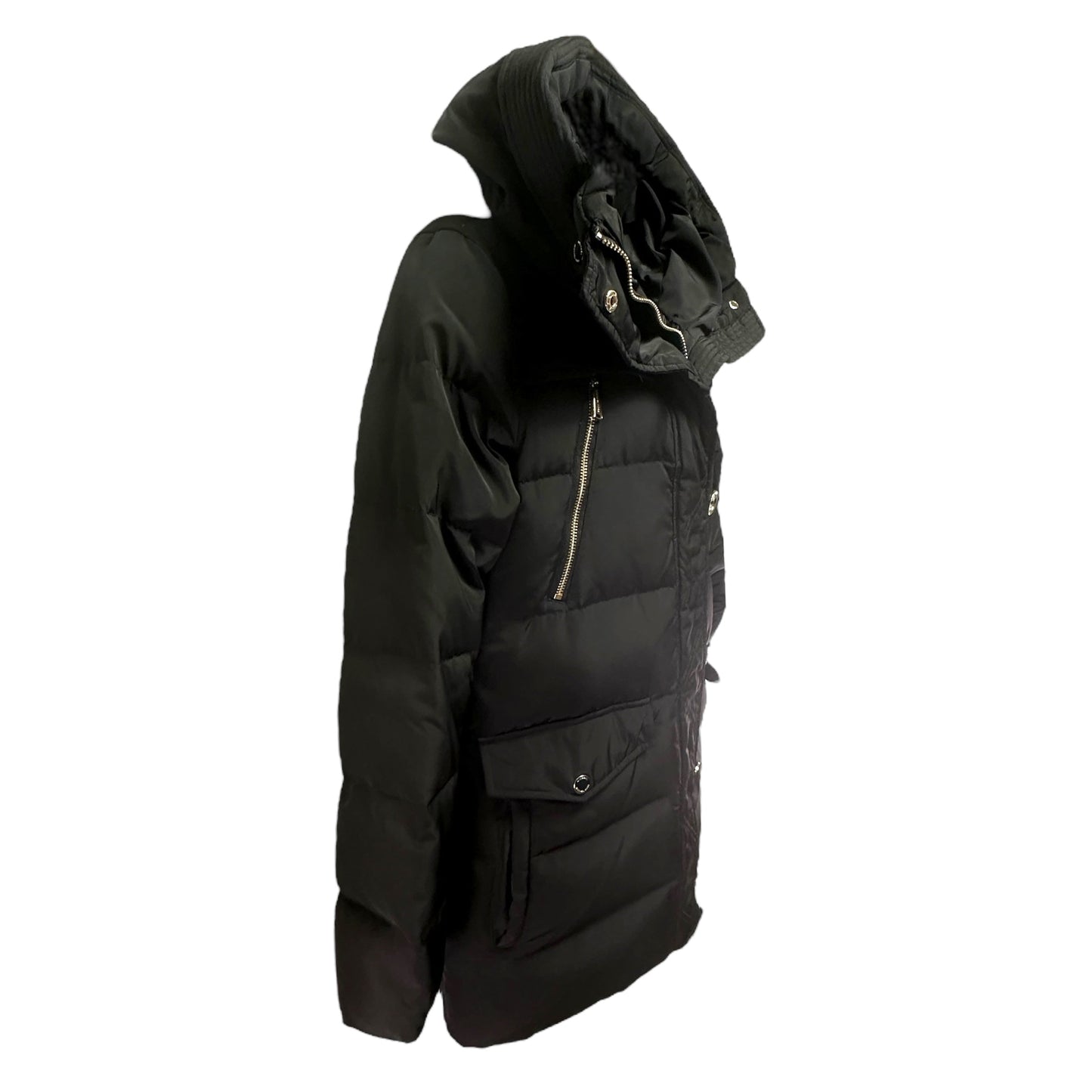 Down Filled Hooded Parka By Michael By Michael Kors In Black, Size: S