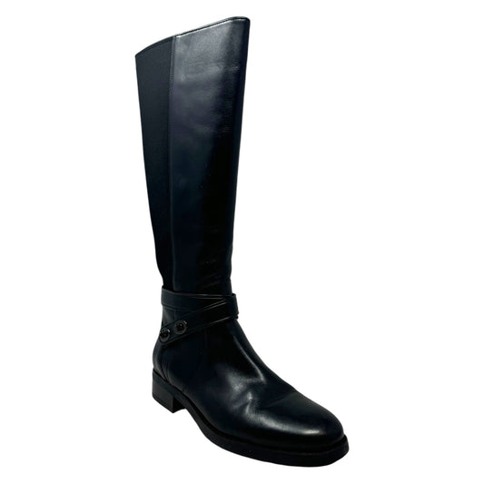 Essex Turnlock Riding Boots Designer By Coach In Black, Size: 7