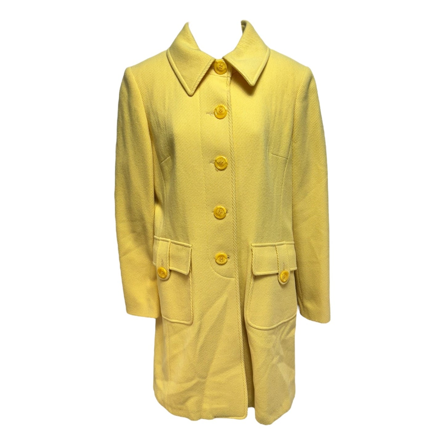 Coat Wool By Talbots In Yellow, Size: 6