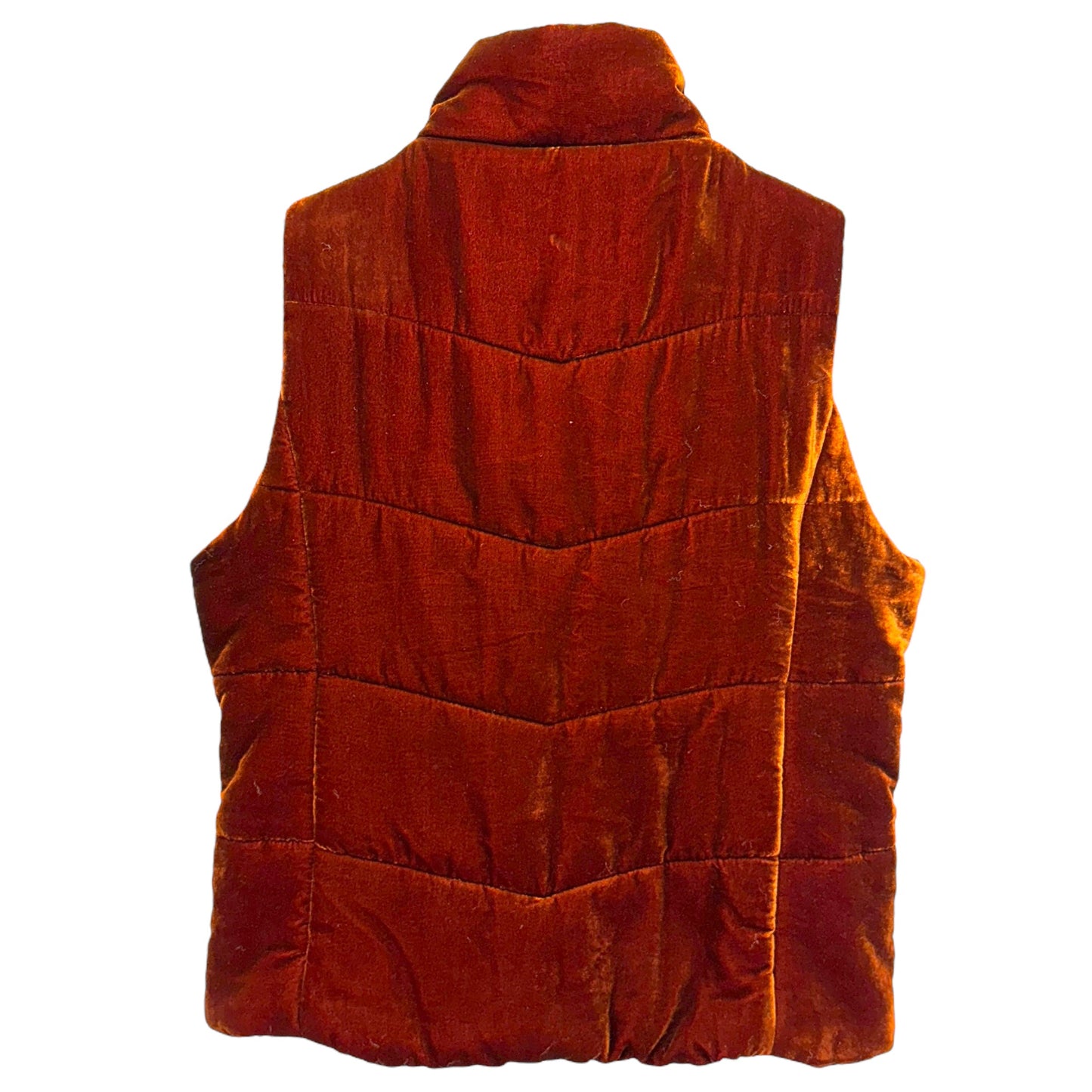 Velvet  Puffer Vest By Loft In Orange, Size: M