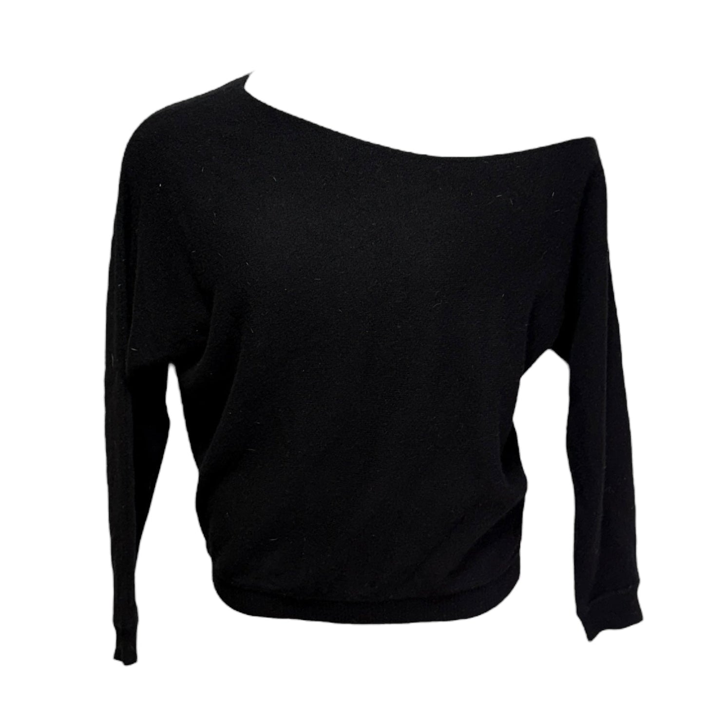 Off Shoulder Sweater By Minnie Rose In Black, Size: XS