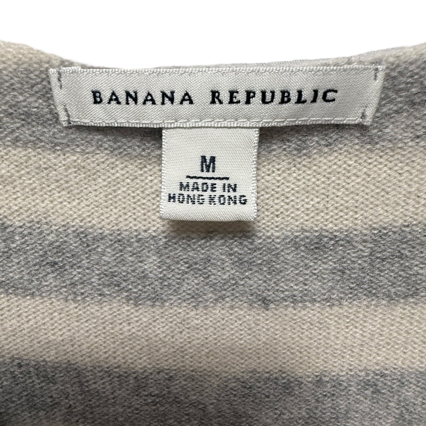 Cashmere Sweater By Banana Republic In Striped Pattern, Size: M