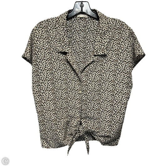 Top Short Sleeve By Sandy & Sid In Leopard Print, Size: S