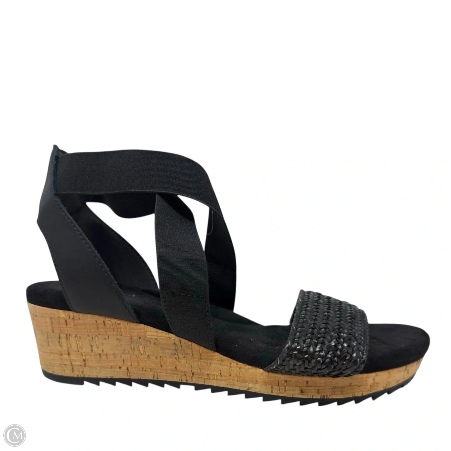 Lorena Wedge Sandals By Easy Spirit In Black, Size: 8.5