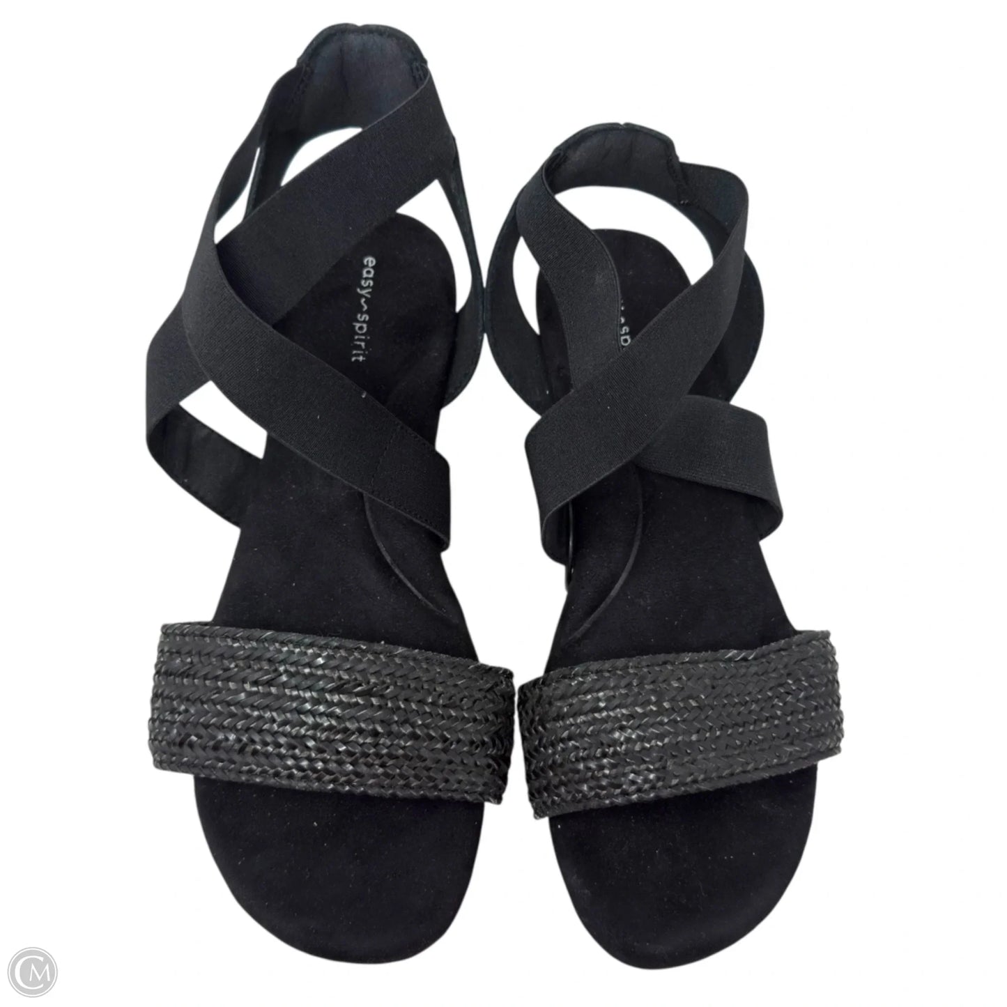 Lorena Wedge Sandals By Easy Spirit In Black, Size: 8.5