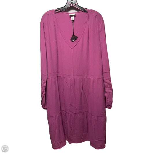 Dress Casual Short By Ava & Viv In Pink, Size: 2x