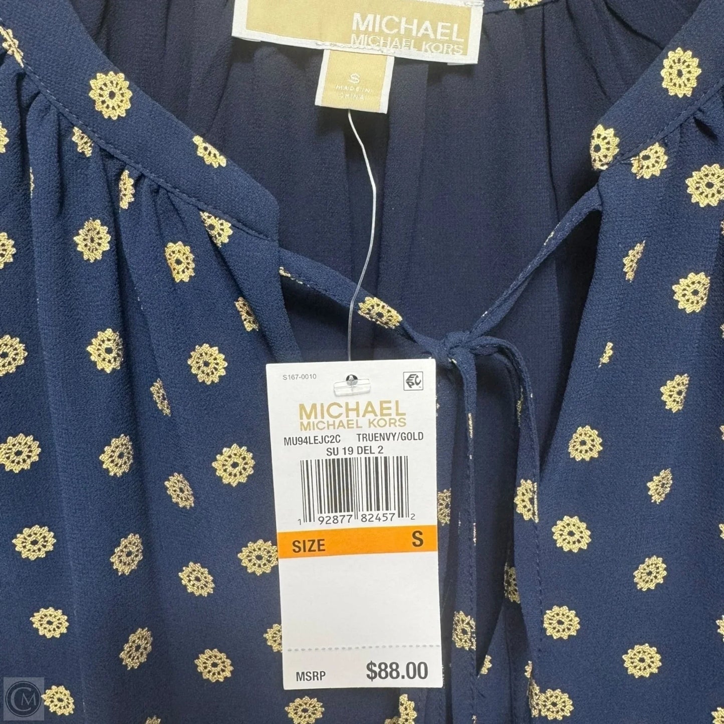 Tunic Short Sleeve By Michael By Michael Kors In Blue, Size: S