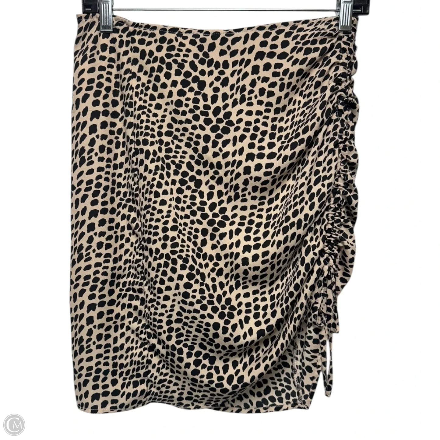 Ruched Mini Skirt By Sadie & Sage X Anthropologie In Leopard Print, Size: S