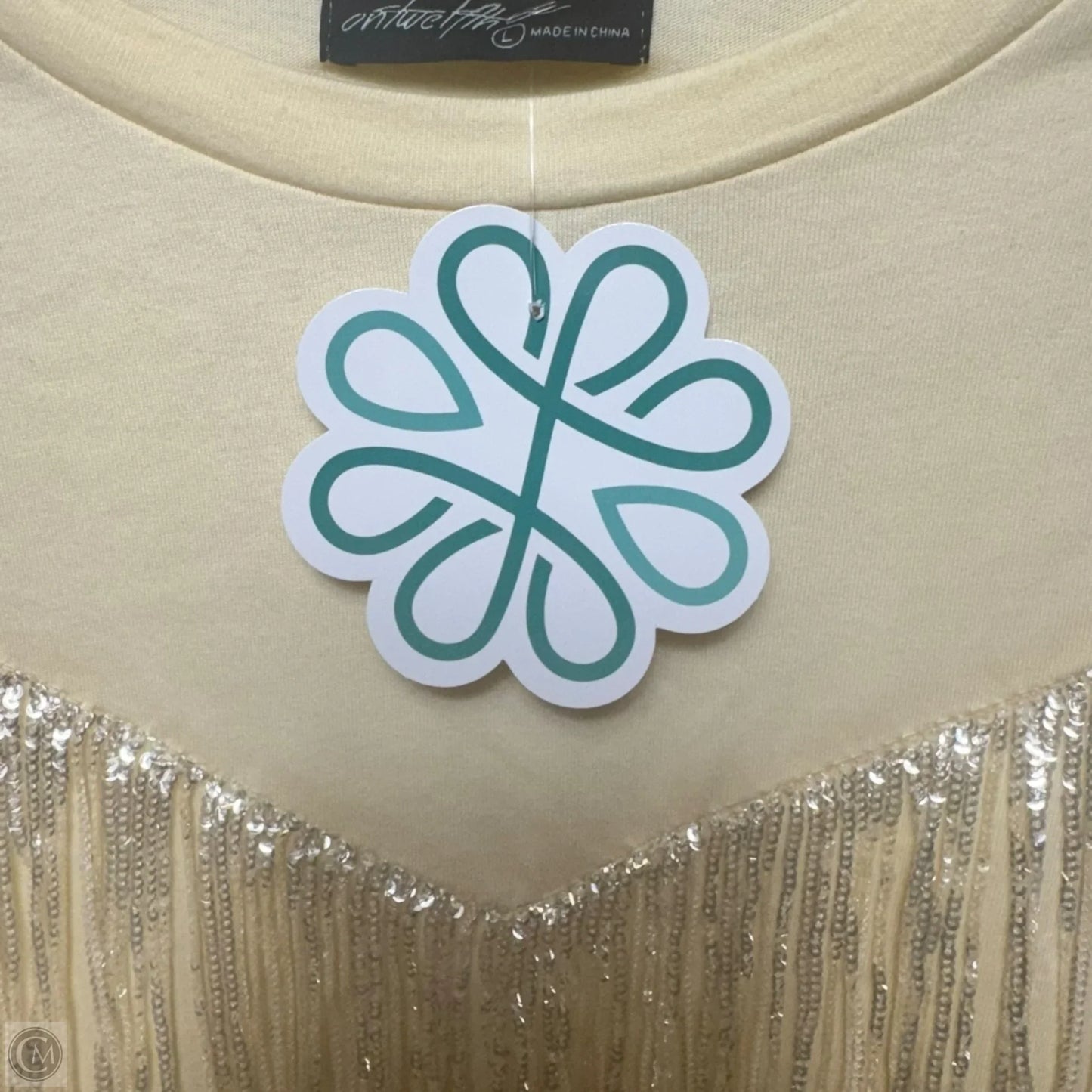 Tunic 3/4 Sleeve By On Twelfth In Yellow, Size: L