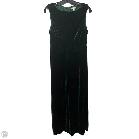 Final Touches Velvet Wide Leg Jumpsuit By Flying Tomato In Green, Size: L