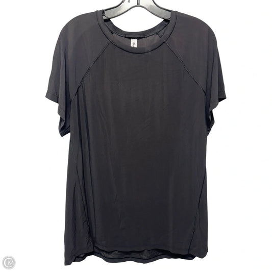 Athletic Top Short Sleeve By Athleta In Black, Size: L