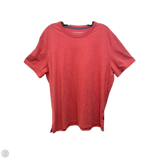Top Short Sleeve Basic By Lucky Brand In Red, Size: L